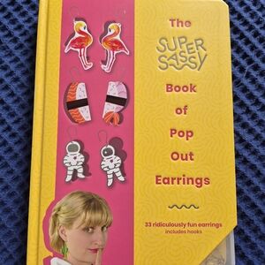 Pop Out Earrings Book - Pink and White